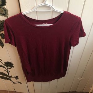 Red woman’s sleeveless top